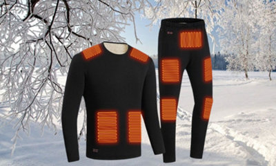 USB18 Area Electric Heating  Long Sleeved Set  BLACK XL
