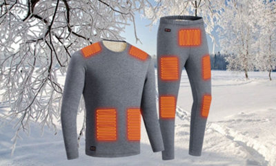 USB18 Area Electric Heating  Long Sleeved Set  GRAY 2XL