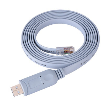 USB2.0 Male to RJ45 Male CAT5 Serial Console Flat Cable for Cisco ...
