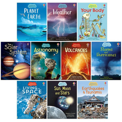 Usborne Beginners Science 10 Books Collection Set (Sun, Moon and Stars ...