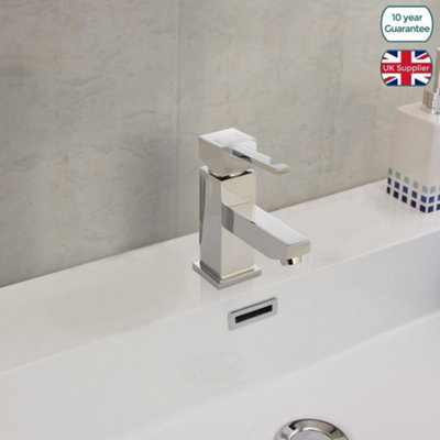 Usteen Bathroom Deck Mounted Basin Single Lever Solid Brass Mono Mixer Tap