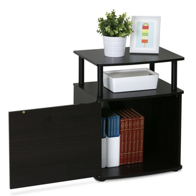 Utility Design End Table Side Table for Bedroom Livingroom, Black