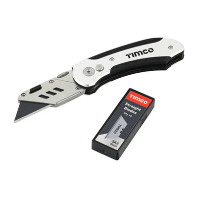 Utility Folding Box Cutter with Blades - Lightweight and Foldable