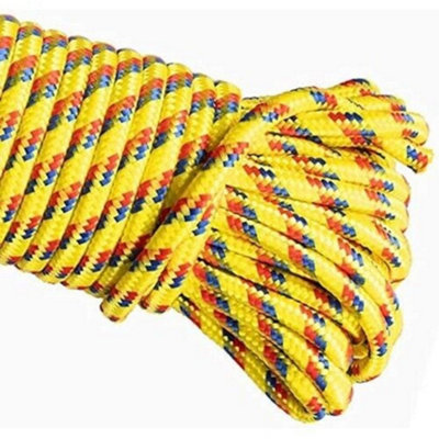 Utility Rope 6mm X 30m 100ft 1/4" Diamond Braid Polypropylene All Purpose New