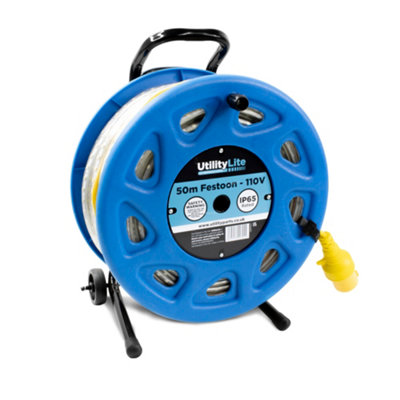 UtilityLite 50m Festoon LED Light Reel 110v