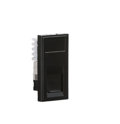 UTP CAT6 RJ45 Outlet Module 25 x 50mm - Black