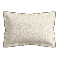 V&A Kerala Oxford Pillowcase Soft Ivory & Slate