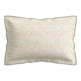 V&A Kerala Oxford Pillowcase Soft Ivory & Slate