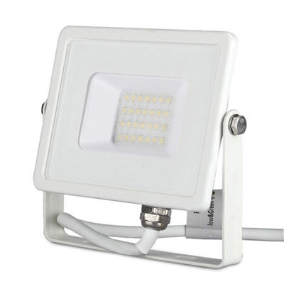 V-TAC 20W Waterproof Outdoor Security Floodlight with Samsung LED - IP65 Rated, 1600 Lumens, Energy Class A+