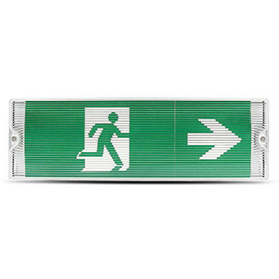 V-TAC 3W Emergency Fire Exit LED Light - Ceiling or Wall Mount, Maintained, 140 Lumens, 3 Hours Backup