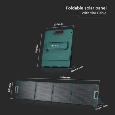 V-TAC Foldable Solar Panel 2 x 120W - 4