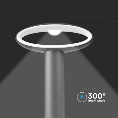 V-TAC LED Bollard Lamp With Lampshade Dark Grey - 4