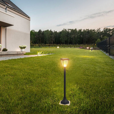 V-TAC LED Solar Lawn Lamp Matt Black