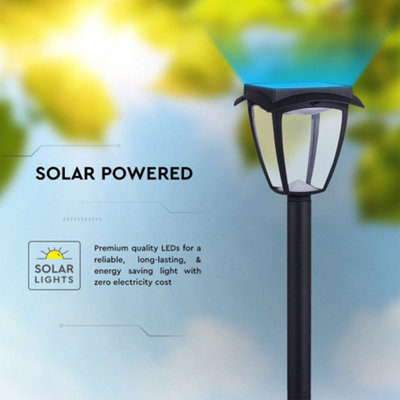 V-TAC LED Solar Lawn Lamp Matt Black - 4