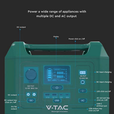 V-TAC Portable Power Station 300W - 3