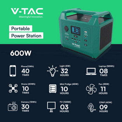 V-TAC Portable Power Station 600W - 6