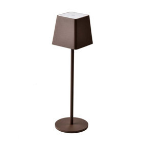 V-TAC Rechargeable Table Lamp Corten Square LED USB Dimmable Light