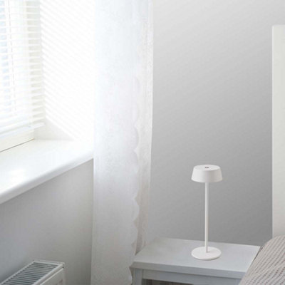 V-TAC Rechargeable Table Lamp White Round LED USB Dimmable Light