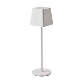 V-TAC Rechargeable Table Lamp White Square LED USB Dimmable Light