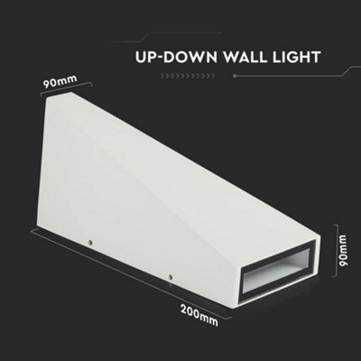 V-TAC Sleek LED Wall Light White 1
