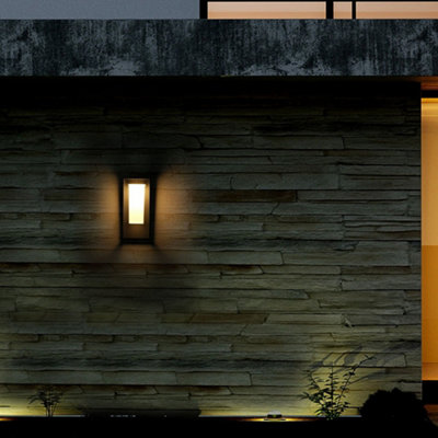 V-TAC Solar Wall Light Black Outdoor with LED Samsung Chip & Inbuilt Sensor