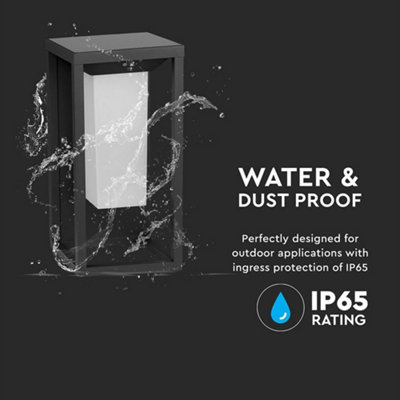 V-TAC Solar Wall Light Black Outdoor with LED Samsung Chip & Inbuilt Sensor - 6