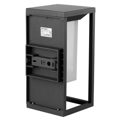 V-TAC Solar Wall Light Black Outdoor with LED Samsung Chip & Inbuilt Sensor - 8
