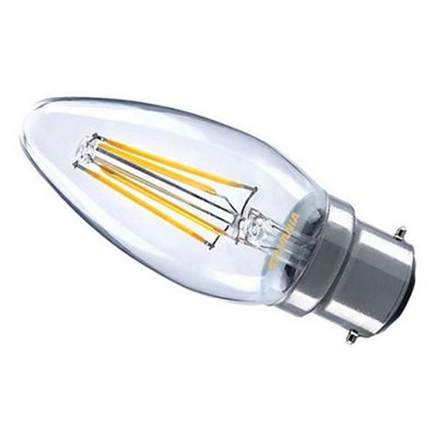V-TAC SYLCAN5BCWW C37 Sylvania BC Clear Candle Light 5W, B22, 470lm 2700K