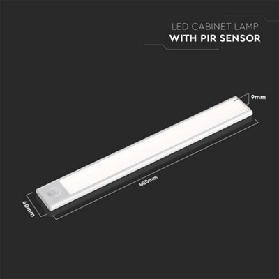 V-TAC USB Rechargeable LED Cabinet Light Silver 1 - 4