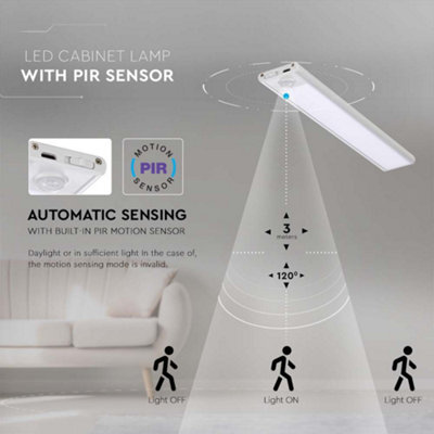 V-TAC USB Rechargeable LED Cabinet Light Silver 2 - 5