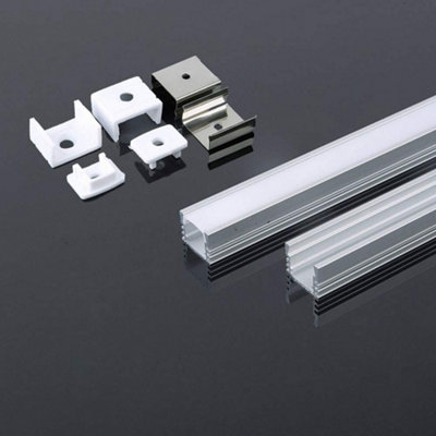 V-TAC VT-8116 Aluminium Profile 2000mm - Sleek Milky Diffuser for LED ...