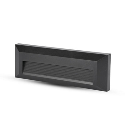V-TAC VT211329 Indoor/Outdoor Step Light 3000k Black Body Rectangle 3W ...