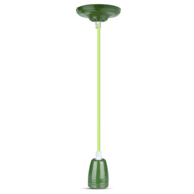 V-TAC VT3805 High Frequency Porcelain Lamp E27 Holder Green (VT-7998)