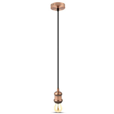V-TAC VT3840 High Quality Metal Pendant Light E27 Holder Red Bronze (VT-7555)