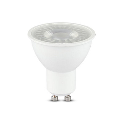 V-TAC VT897 5W GU10 LED Spotlight Samsung Chip 380lm Dimmable 6400K Clear Lens