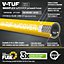V-TUF 10m 2 WIRE, TOUGH COVER 3/8" 400BAR 155C  V-TUF YELLOW JETWASH HOSE with DURAKLIX HEAVY DUTY MSQ COUPLINGS
