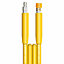 V-TUF 20m 2 WIRE, TOUGH COVER 3/8" 400BAR 155C  V-TUF YELLOW JETWASH HOSE with DURAKLIX HEAVY DUTY MSQ COUPLINGS