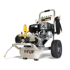 V-TUF GB080 Industrial 9HP Gearbox Driven Honda Petrol Pressure Washer - 2900psi, 200Bar, 15L/min
