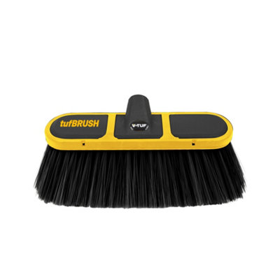 V-TUF tufBRUSH600 SOFT BRISTLE CAR WASH BRUSH BLACK  300mm CLEANING WIDTH 9CM - 1/4" F INLET