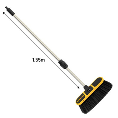V-TUF tufBRUSH600 SOFT BRISTLE CAR WASH BRUSH BLACK 300mm WIDTH 9CM WITH TELESCOPIC POLE EXTENDS UPTO 2.7M - 4