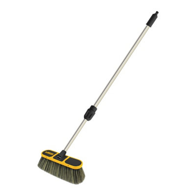 V-TUF tufBRUSH900 CAR WASH BRUSH BLACK WITH RUBBER EDGING WITH TELESCOPIC POLE EXTENDS UPTO 2.7M