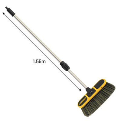 V-TUF tufBRUSH900 CAR WASH BRUSH BLACK WITH RUBBER EDGING WITH TELESCOPIC POLE EXTENDS UPTO 2.7M - 3