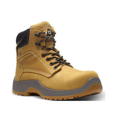 V12 Puma Lightweight Safety Work Boots Tan Honey - Size 10