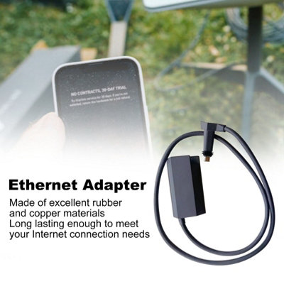 V2 Ethernet Adapter Satellite USB Internet Powerline Kit with Rectangle Dish Antenna