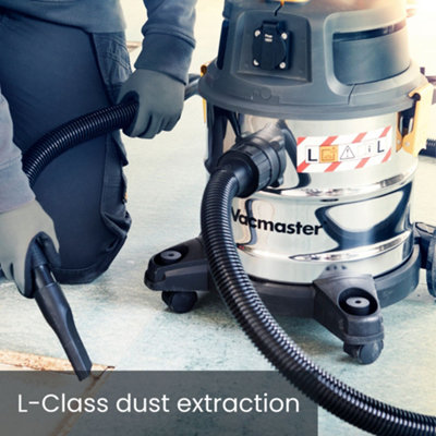Vacmaster 20L Dust Extractor with Power Take Off - Wet Dry Vacuum, L ...