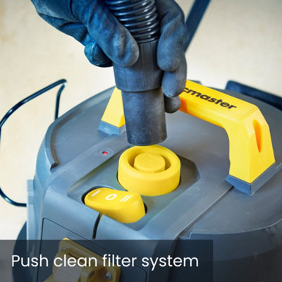 Vacmaster 38L 110V M Class Dust Extractor with Power Take Off & Push ...