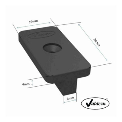 Valdern 100 pieces Composite Decking Clips with Black Screws 6mm Gap