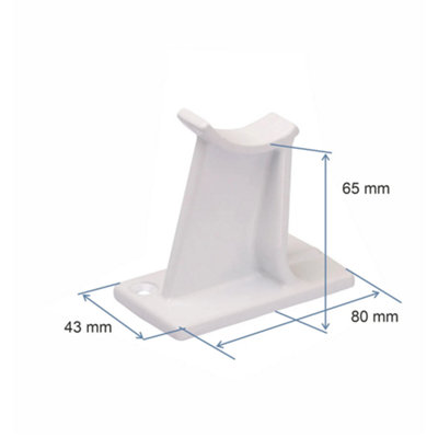Valdern Pair of Universal White Column Radiator Support Feet 65mm