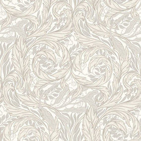 Vale Leaf Wallpaper Cream Muriva 221502