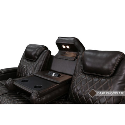 Valencia Oslo Console Edition Home Theater Seating Row of 3 with ...